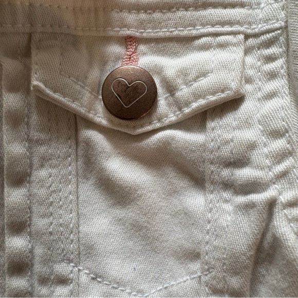 Girls Kids 2-3T Denim Stylish Jacket Heart Snaps - Picture 6 of 11